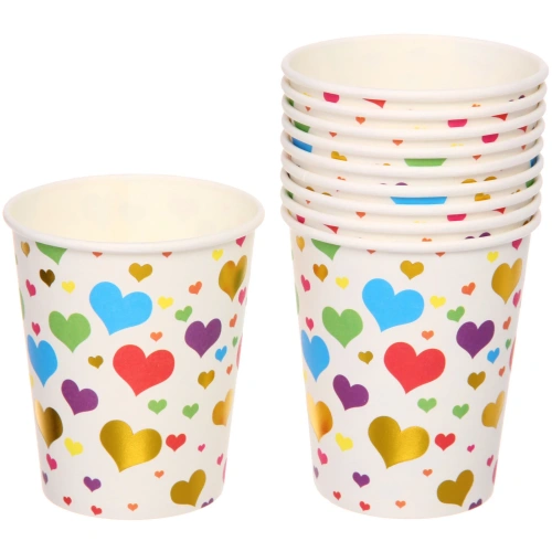 Стакан бумажный 0,2л в наборе 10 шт "Любовная история"