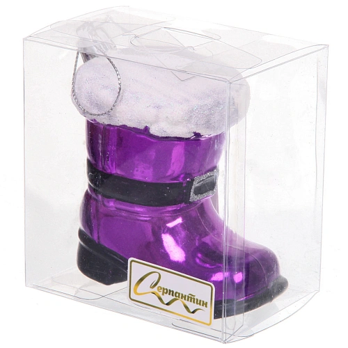 Елочная игрушка Новогодний сапог 858,5 см, Фиолетовый_2