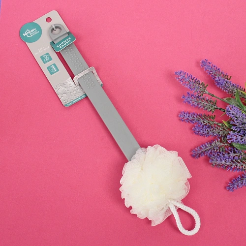 Мочалка массажная Франко на пластиковой ручке, размер мочалки 3611см,_3