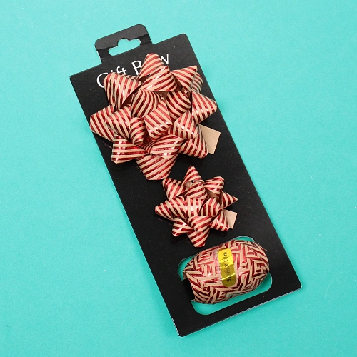 Набор для декорирования Параллели судьбы бант 1,7см, бант 1 см, лента 5мм (10м), Красный_3