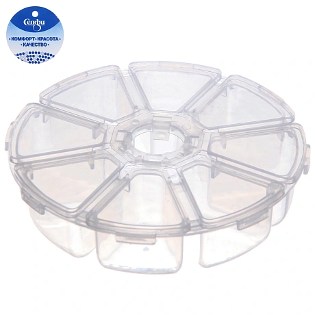 Органайзер для хранения мелочей, 8 ячеек "ИДЕЯДОМА", прозрачный, 10,5*3см (наклейка Селфи)