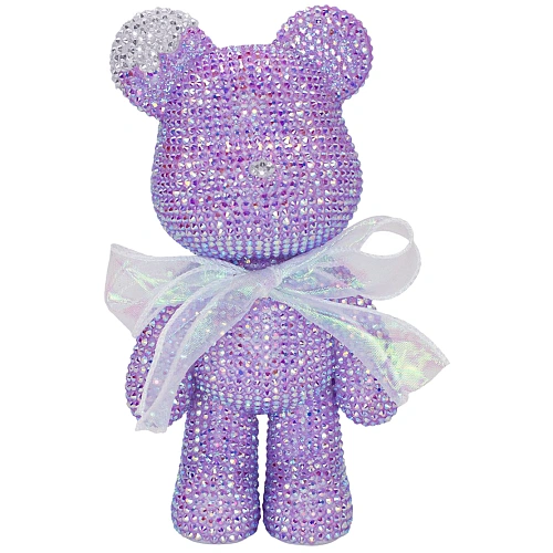 Набор для творчества "ЧУДО-МИШКА", цвет сиреневый, ушко и носик серебро, 22*10см (коробка)