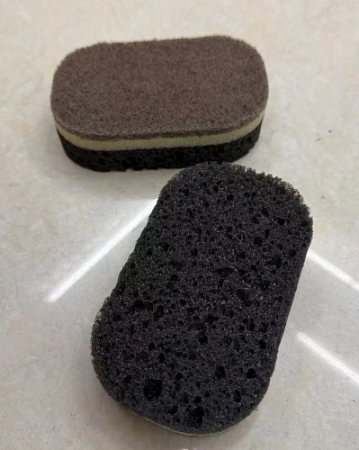 Губка для посуды трехслойная 13*8*3,5 см. набор 2 шт