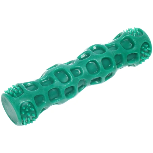 Игрушка жевательная для средних и крупных пород собак "Палочка", цвет  темно-зеленый, с пищалкой, 18*3,5см