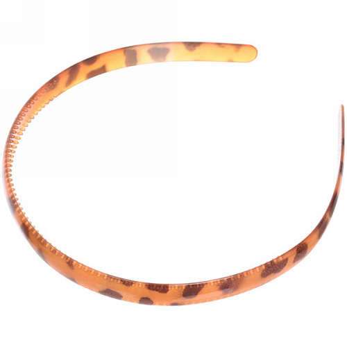 Ободок для волос пластиковый Province - Kira, леопард, микс 6 цветов, 1,2см_8