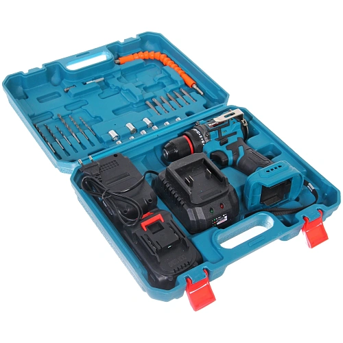 Дрель-шуруповерт аккумуляторная ударная Mengtai (18В, 2,0Ач Li-ion аккум 2шт, ЗУ) MGT-10_9