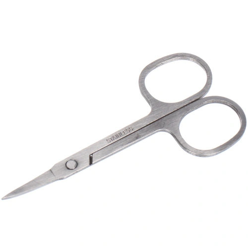 Ножницы маникюрные на блистере "Ultramarine", овальные кольца, широкие, тонкие, цвет металл 8,5см