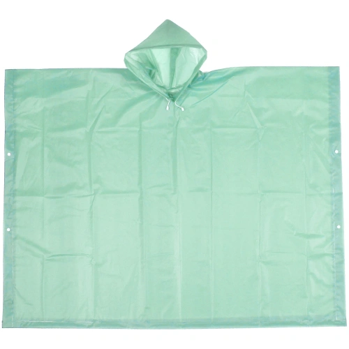 Дождевик-пончо "Ультим" с капюшоном, на кнопках 120 Мкрн 95см зеленый ДоброСад
