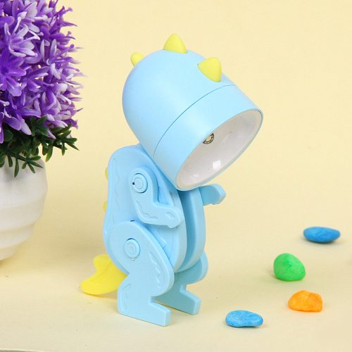 Настольная лампа Sweet - Динозаврик LED 5,13,69,8 см, батарейки AG3 02W, Голубой_4