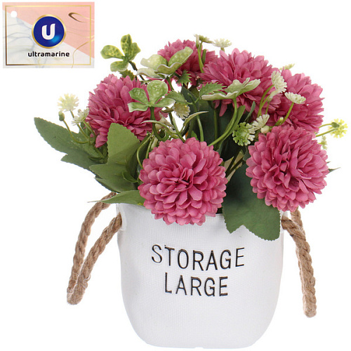 Цветочная композиция "Мечта" 10*20см Хризантемы розовые