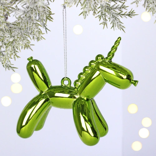 Ёлочная игрушка "Воздушный единорожек" 11*5*9 см, Салатовый