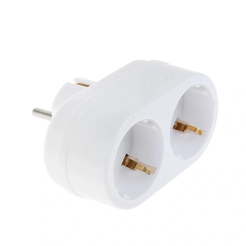 Двойник Toker 2Т2 16A с/з белый