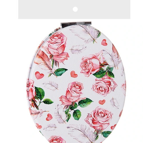 Зеркало косметическое двойное ФРАТЕЛЛИ, розы, 6,58,5см (пакет с подвесом)_5