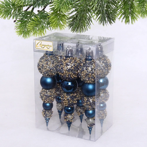 Набор украшений SHINE Fairy tale 14 см (6 шт), night blue_2