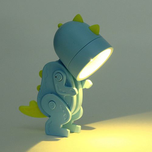 Настольная лампа Sweet - Динозаврик LED 5,13,69,8 см, батарейки AG3 02W, Голубой_3