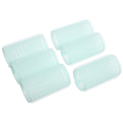 Бигуди липучки, 6шт., однотонные, мятный, d-3см