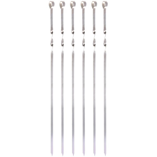 Набор шампуров 6 шт, длина 60 см, ширина 10 мм