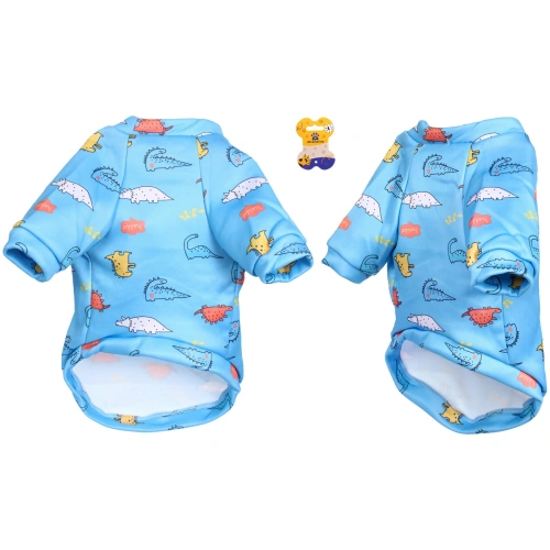 Кофта - толстовка для мелких пород собак "BRO Style", принт динозаврики, р XL 