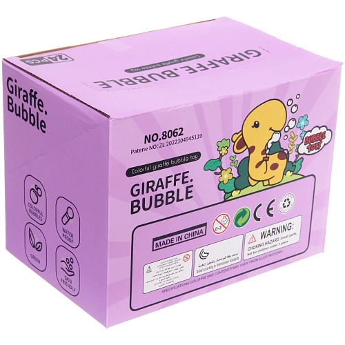 Мыльные пузыри Жирафик, 14 см, 40мл, цвет микс_9