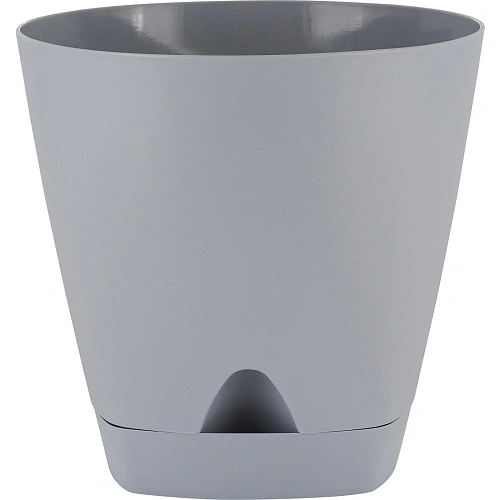 Горшок для цветов пластиковый 1,35л d-14см "Amsterdam" с прикорневым поливом, утренний туман