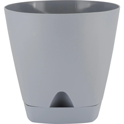 Горшок для цветов пластиковый 0,65л d-11см "Amsterdam" с прикорневым поливом, утренний туман