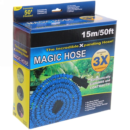 Шланг растягивающийся Чудо до 15м в наборе с пистолетом и коннекторами, цвет зеленый _7