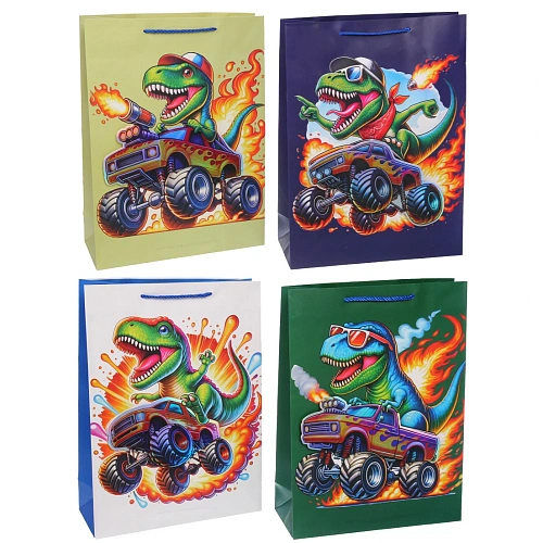 Пакет подарочный "Мой динозавр" 31*42*12 см