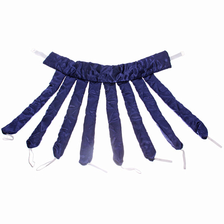 Мягкие атласные бигуди на ленте "KUDRI", цвет Синяя лазурь, 53-63 на 30см