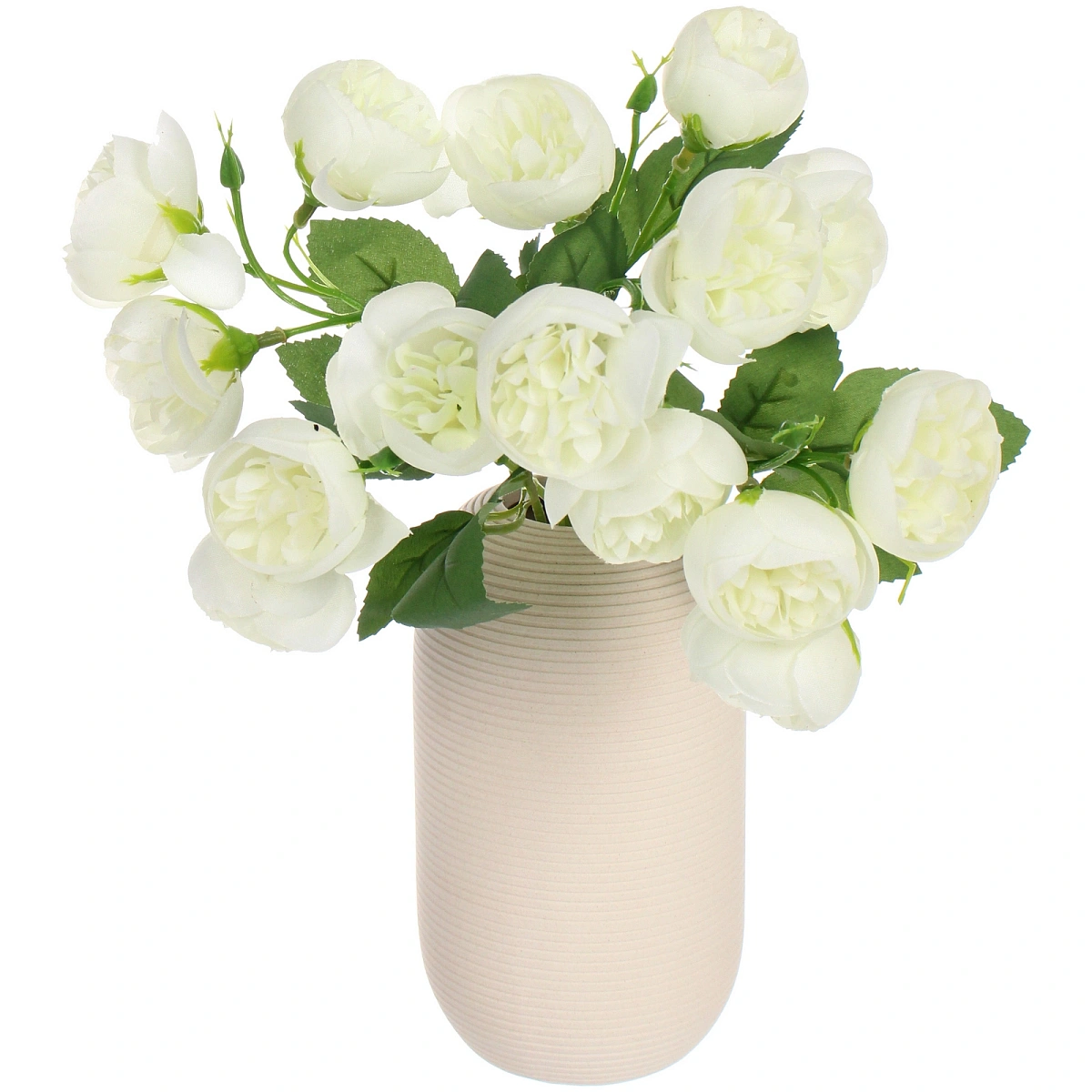 Искусственные цветы "Розочки" 30см 15 цветков белые