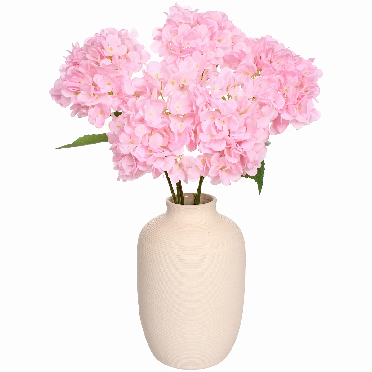 Искусственные цветы "Гортензия"  48см 5 цветков розовые