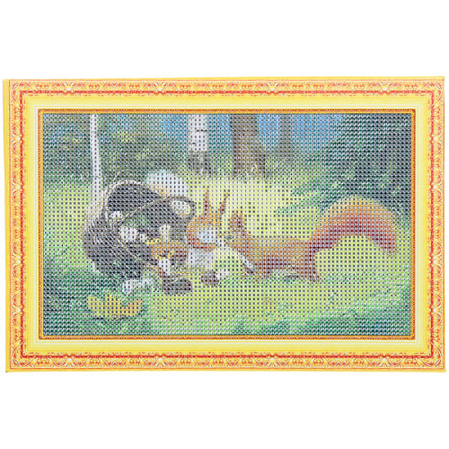 Алмазная мозаика на подрамнике с полным заполнением МИР ЯРКИХ КРАСОК, беличий переполох, 2030 см_8