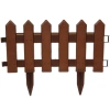 Садовое ограждение "Классика" (набор 4 шт) (1 секция 40*29 см), Коричневый
