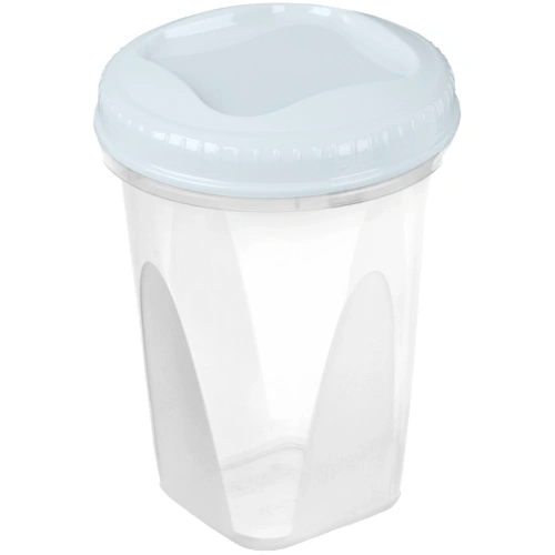 Банка с завинчивающейся крышкой "Тондо" 0,9л светло-голубая С286СГЛ