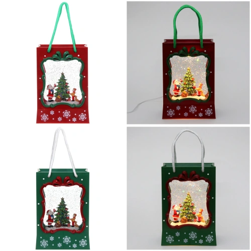 Сувенир с подсветкой «Елочка нарядная» 16.6*8.6*23 см, микс (питание от USB и батареек)