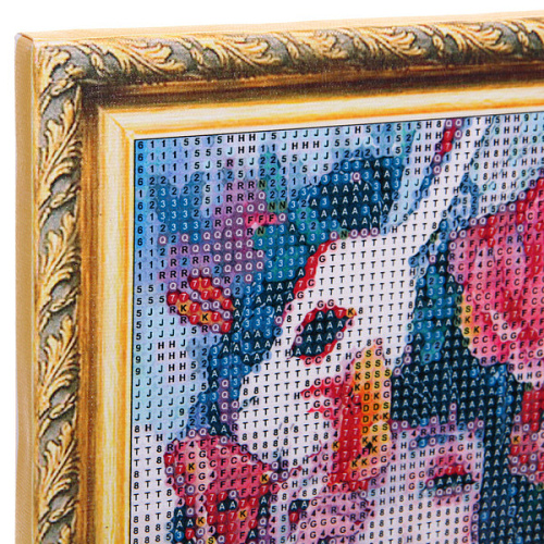 Алмазная мозаика на подрамнике с полным заполнением МИР ЯРКИХ КРАСОК, Ёко с маской, 2030 см_7