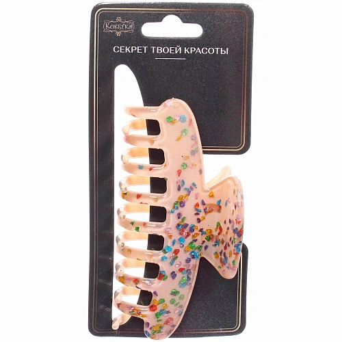 Заколка - краб для волос AKS - VIENTO, микс 6 цветов, классика, 9,53,5см _5