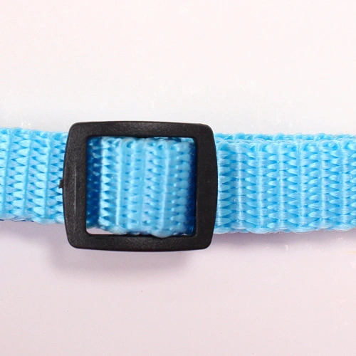 Шлейка с поводком Ангел на прогулке 150см цвет светло - голубой_5