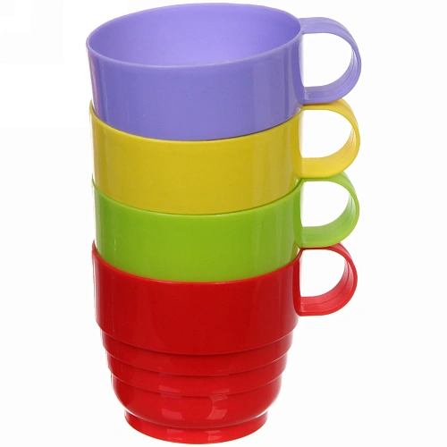 Кружка пластиковая 250мл в наборе 4шт, цвет микс_4