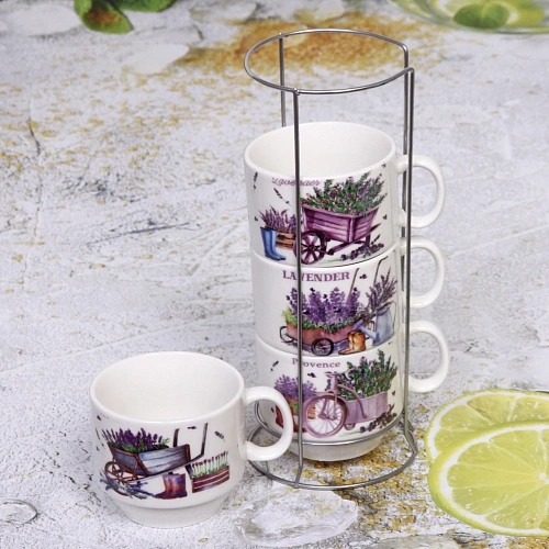 Набор кружек на стойке 200мл Прованс_3