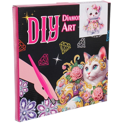 Набор для творчества на акриловой подставке DIAMOND, мишка в платье, 22524см, (коробка)_6