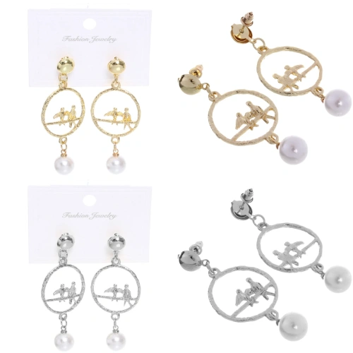 Серьги из гиппоалергенного сплава "ЭКЛАТТО", цвет серебро и золото, 5,5см