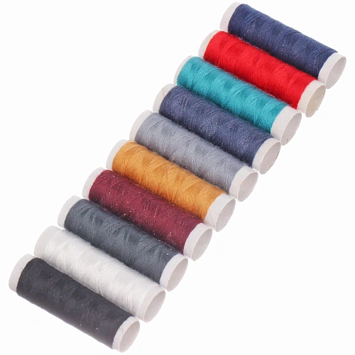 Нитки в наборе 10шт, цвет микс, 40м. 16,5*5,5*1,6см ✦ (пакет с подвесом)