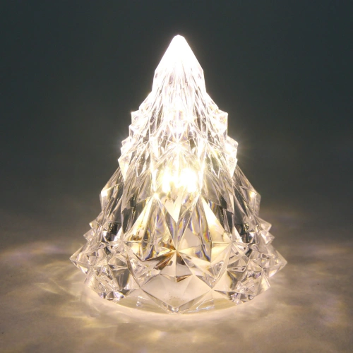 Сувенир с подсветкой "Кристальная ёлочка" 6,5*8 см, Белый