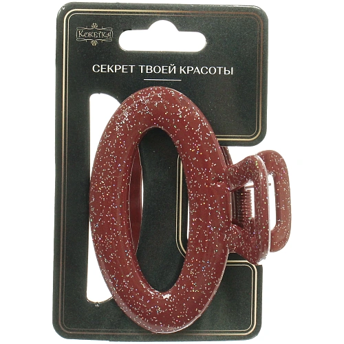 Заколка - краб для волос AKS - MANTANA, микс 6 цветов, овал, 74см _14