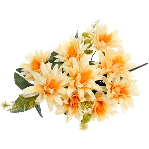 Искусственные цветы "Цветочная мелодия" Астры 50см 9 цветков желтые