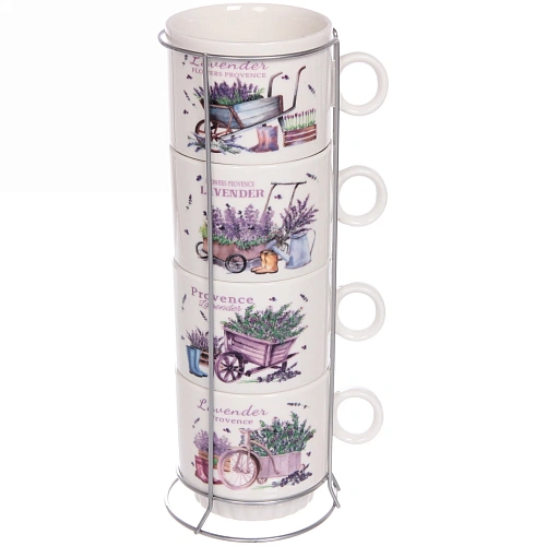 Набор кружек на стойке 280мл "Прованс"