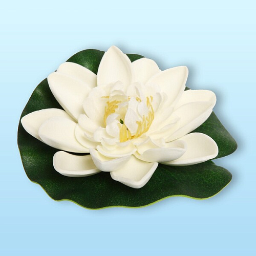 Растение водоплавающее Кувшинка d-10см белая_6