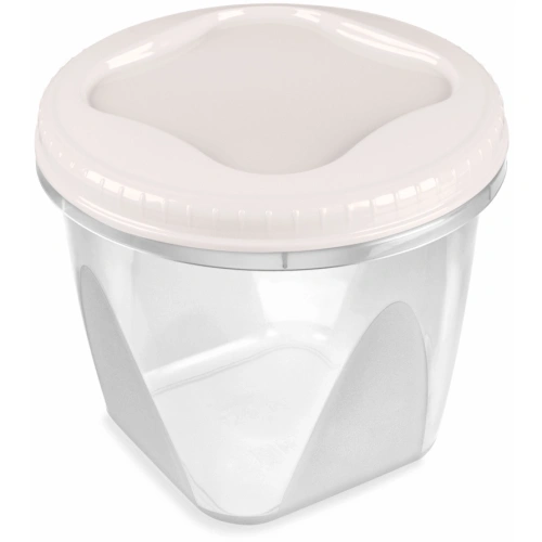 Банка с завинчивающейся крышкой "Тондо" 1,5л кремовая С288КРЕМ