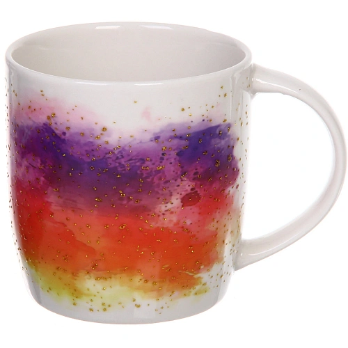 Кружка керамическая 330мл Краски, микс цветов, белая_5