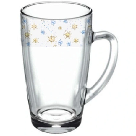 Кружка стеклянная 400мл "Снегопад" D1488/20